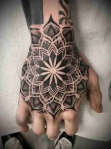 Mandala Hand Tattoos for Men