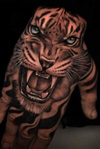 Tiger Hand Tattoo for Male